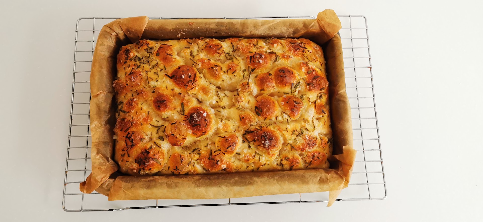 Sourdough Focaccia with Rosemary & Sea Salt